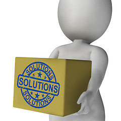 Image showing Solutions Box Means Solving Problems And Improvement