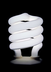 Image showing Compact fluorescent light bulb