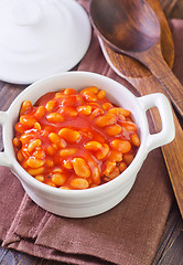 Image showing white beans with tomato sauce