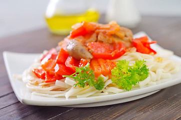 Image showing pasta with sauce