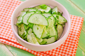 Image showing salad with cucumbers