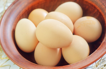 Image showing raw eggs