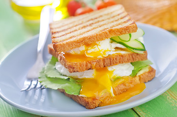 Image showing egg with bread