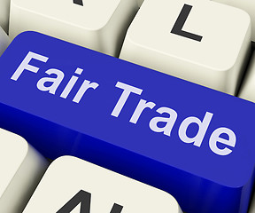 Image showing Fairtrade Key Shows Fair Trade Product Or Products