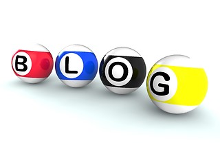 Image showing Blogging Word Shows Weblog Blog
