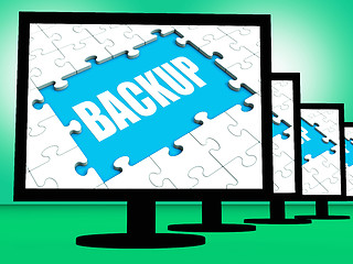 Image showing Backup Screen Shows Data Archiving Back Up And Storage