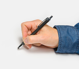 Image showing hand with ball pen