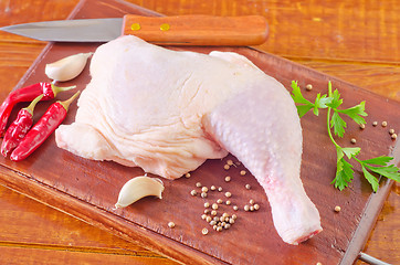 Image showing raw chicken leg