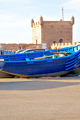 Image showing boat   in   africa   harbor wood    and  abstract  