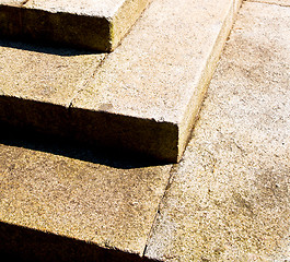 Image showing  ancien flight   steps in europe italy old construction and back