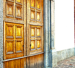 Image showing old door in italy land europe architecture and wood the historic