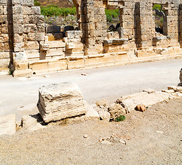 Image showing  in  perge old construction asia turkey the column  and the roma