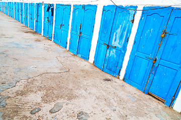 Image showing in africa morocco  old harbor wood   door  