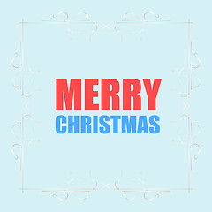 Image showing Vintage Merry Christmas Vector Card. Grunge effects