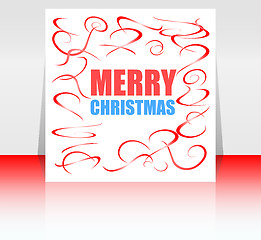 Image showing Vector Merry Christmas greeting card - holidays lettering,  Happy New Year design