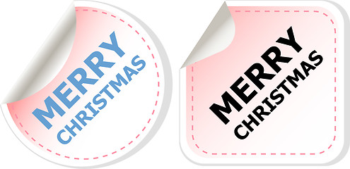 Image showing Merry christmas web icon. creative concept vector background for Web and Mobile Applications, Happy New Year. Illustration template design, holiday infographic, page, banner. 