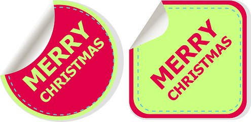 Image showing Merry christmas web icon. creative concept vector background for Web and Mobile Applications, Happy New Year. Illustration template design, holiday infographic, page, banner. 