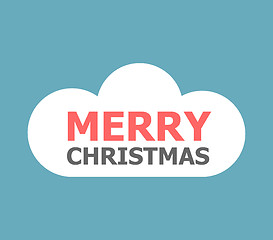 Image showing Merry Christmas - unique xmas design element. Great design element for congratulation cards, banners and flyers. Happy new year