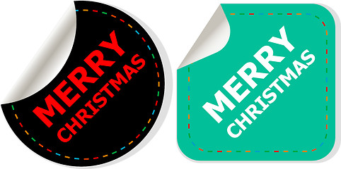 Image showing Merry Christmas - unique xmas design element. Great design element for congratulation cards, banners and flyers. Happy new year