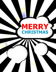 Image showing Merry Christmas - unique xmas design element. Great design element for congratulation cards, banners and flyers. Happy new year