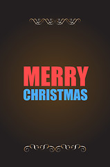 Image showing Merry Christmas. Holiday Vector Illustration. Lettering Composition