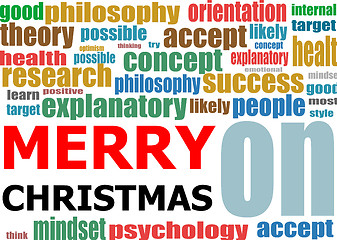 Image showing Merry Christmas - unique xmas design element. Great design element for congratulation cards, banners and flyers. Happy new year