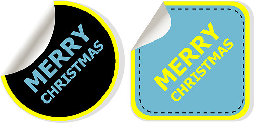 Image showing Merry christmas web icon. creative concept vector background for Web and Mobile Applications, Happy New Year. Illustration template design, holiday infographic, page, banner. 