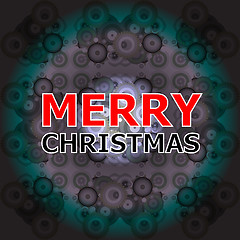 Image showing Merry Christmas vintage frame. Vector Vintage Christmas Card. Grunge effects