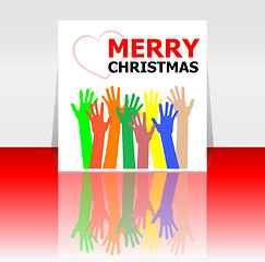 Image showing Vector Merry Christmas greeting card - holidays lettering,  Happy New Year design