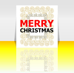 Image showing Vector Merry Christmas greeting card - holidays lettering,  Happy New Year design