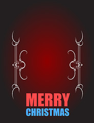 Image showing Vector Vintage Christmas Card. Grunge effects