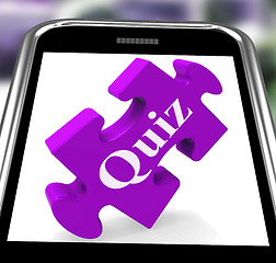 Image showing Quiz Smartphone Means Internet Question And Answer Game