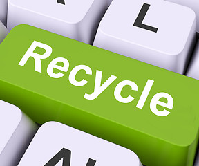 Image showing Recycle Key Means Reuse Or Salvage\r