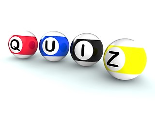 Image showing Quiz Word Shows Test Or Quizzing