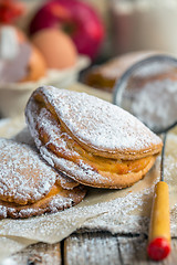 Image showing Pie with curd close up.