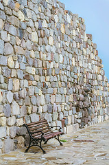 Image showing Bench near the Wall