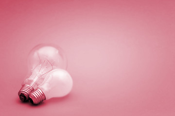 Image showing Background with lit lightbulb