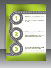 Image showing Infographic template with two lane road