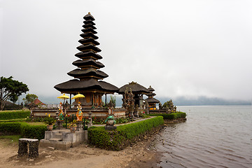 Image showing Pura Ulun Danu water temple on a lake Beratan. Bali