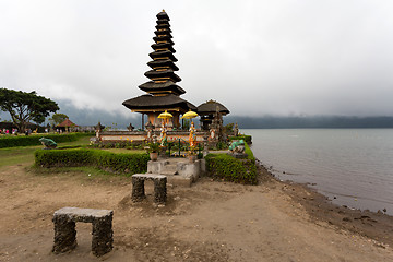 Image showing Pura Ulun Danu water temple on a lake Beratan. Bali