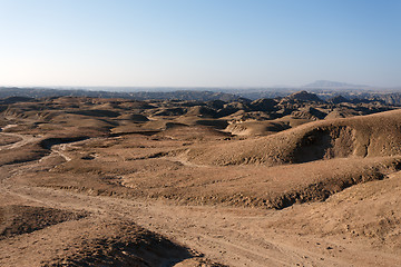 Image showing panorama of fantrastic Namibia moonscape