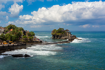 Image showing Tanah Lot Temple on Sea in Bali Island Indonesia