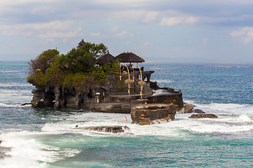 Image showing Tanah Lot Temple on Sea in Bali Island Indonesia