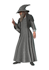 Image showing Fantasy Wizard on White