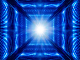 Image showing futuristic light in tunnel