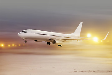 Image showing plane in non-flying weather