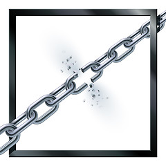 Image showing Metal broken chain.