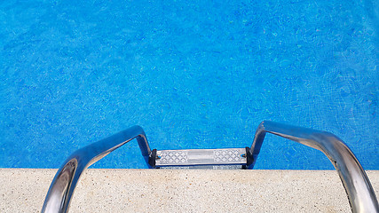 Image showing Ladder of a swimming pool