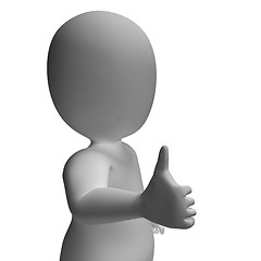 Image showing Thumbs Up Showing Support Approval And Confirmation