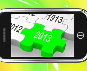 Image showing 2013 On Smartphone Shows Next Year\'s Calendar